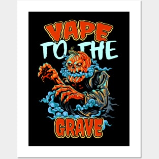 Vape Halloween funny Vapers Pumpkin Posters and Art